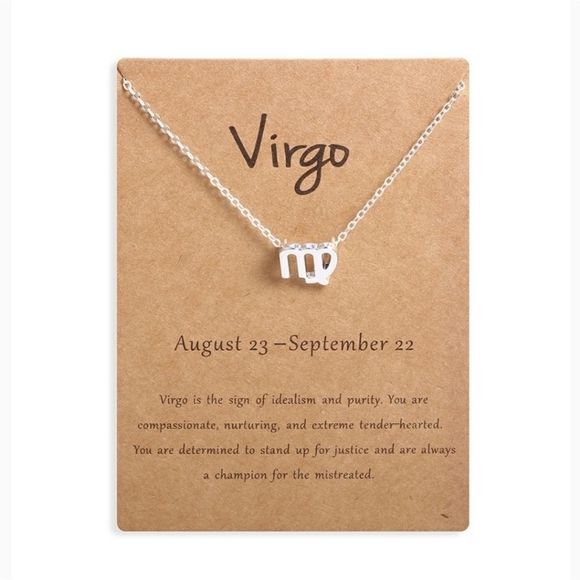 Virgo Silver Pendant Necklace NWOT - Picture 1 of 1